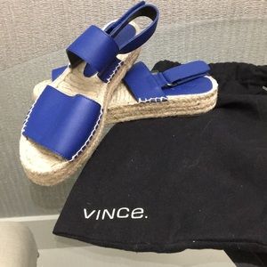 Blue espadrille sandals
